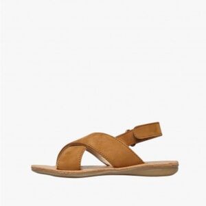 Naturino Nubuck Leather Crossover Tan Sandals Size 24 Toddle